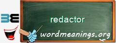 WordMeaning blackboard for redactor